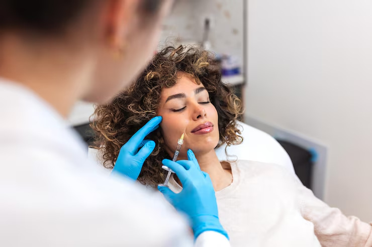 woman receiving botox for tmj